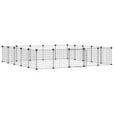 Kavez za ljubimce s 20 panela i vratima crni 35 x 35 cm čelični 3114019 Kavez za ljubimce s 20 panela i vratima crni 35 x 35 cm čelični 3114019