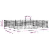 Kavez za ljubimce s 20 panela i vratima crni 35 x 35 cm čelični 3114019 Kavez za ljubimce s 20 panela i vratima crni 35 x 35 cm čelični 3114019