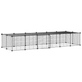 Kavez za ljubimce s 28 panela i vratima crni 35 x 35 cm čelični 3114059 Kavez za ljubimce s 28 panela i vratima crni 35 x 35 cm čelični 3114059