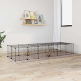 Kavez za ljubimce s 28 panela i vratima crni 35 x 35 cm čelični 3114059 Kavez za ljubimce s 28 panela i vratima crni 35 x 35 cm čelični 3114059
