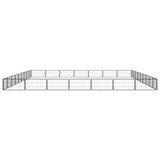 Ograda za pse s 32 panela crna 100 x 50 cm čelik obložen prahom 3115973