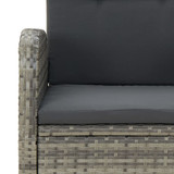 3-dijelni vrtni blagovaonski set sivi od poliratana 3157582