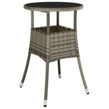 5-dijelni vrtni bistro set od poliratana s jastucima crni 3187427