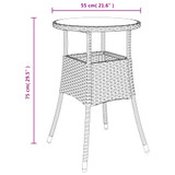 5-dijelni vrtni bistro set od poliratana s jastucima crni 3187427