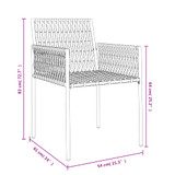 Vrtne stolice s jastucima 4 kom smeđe 54x61x83 cm od poliratana 3187087