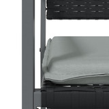 3-dijelni vrtni blagovaonski set s jastucima poliratan i čelik 3187001