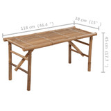 Sklopiva vrtna klupa s jastukom 118 cm od bambusa 3063856
