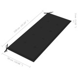 Sklopiva vrtna klupa s jastukom 118 cm od bambusa 3063856