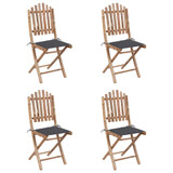 5-dijelni sklopivi vrtni blagovaonski set od bambusa 3063960