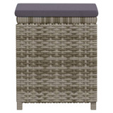 6-dijelna vrtna garnitura od poliratana s jastucima siva 3098169