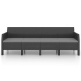 2-dijelna vrtna garnitura s jastucima PP ratan antracit 3079670