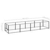 Kavez za pse crni 4 m² čelični 3082094 Kavez za pse crni 4 m² čelični 3082094