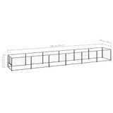 Kavez za pse crni 6 m² čelični 3082096 Kavez za pse crni 6 m² čelični 3082096