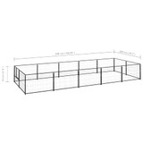 Kavez za pse crni 10 m² čelični 3082112 Kavez za pse crni 10 m² čelični 3082112