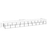 Kavez za pse crni 20 m² čelični 3082117 Kavez za pse crni 20 m² čelični 3082117