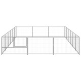 Kavez za pse srebrni 18 m² čelični 3082138 Kavez za pse srebrni 18 m² čelični 3082138