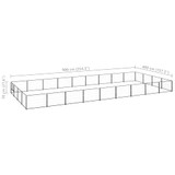 Kavez za pse crni 36 m² čelični 3082148