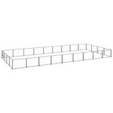 Kavez za pse crni 36 m² čelični 3082148 Kavez za pse crni 36 m² čelični 3082148