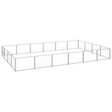 Kavez za pse srebrni 24 m² čelični 3082152