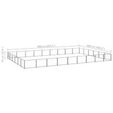 Kavez za pse crni 54 m² čelični 3082172 Kavez za pse crni 54 m² čelični 3082172