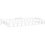 Kavez za pse srebrni 60 m² čelični 3082178 Kavez za pse srebrni 60 m² čelični 3082178