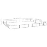 Kavez za pse crni 72 m² čelični 3082188 Kavez za pse crni 72 m² čelični 3082188