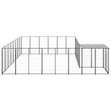 Kavez za pse crni 15,73 m² čelični 3082227 Kavez za pse crni 15,73 m² čelični 3082227