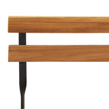 3-dijelni sklopivi bistro set od masivne tikovine i čelika 319977