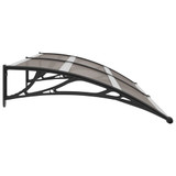 Nadstrešnica za vrata crna 200 x 100 cm PC 45635