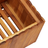 Vrtna posuda za sadnju od masivnog bagremovog drva 100x30x25 cm 45918