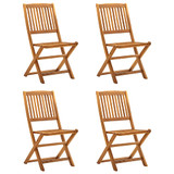 Sklopive vrtne stolice 4 kom od masivnog bagremovog drva 46340