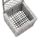 Sadilica s rešetkom i 1 posudom 30x30x107 cm od poliratana siva 46933