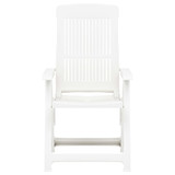 Vrtne nagibne stolice 2 kom plastične bijele 48766