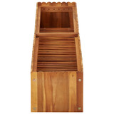 Vrtna posuda za sadnju od masivnog bagremovog drva 150x30x25 cm 45919