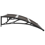 Nadstrešnica za vrata crna 120 x 80 cm PC 144823