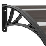 Nadstrešnica za vrata crna 240 x 80 cm PC 144826