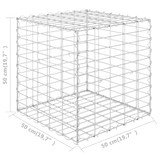 Kockasta gabionska povišena gredica od čelične žice 50x50x50 cm 145650 Kockasta gabionska povišena gredica od čelične žice 50x50x50 cm 145650