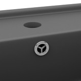 Luksuzni četvrtasti umivaonik mat tamnosivi 41x41 cm keramički 146950