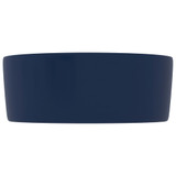 Luksuzni okrugli umivaonik mat tamnoplavi 40 x 15 cm keramički 147012