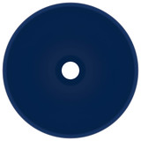 Luksuzni okrugli umivaonik mat tamnoplavi 32,5x14 cm keramički 146968