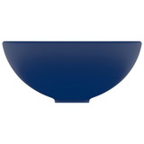 Luksuzni okrugli umivaonik mat tamnoplavi 32,5x14 cm keramički 146968