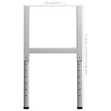 Okviri za radni stol 2 kom metalni 55 x (69 - 95,5) cm sivi 147932