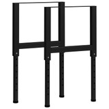 Okviri za radni stol 2 kom metalni 55 x (69 - 95,5) cm crni 147931