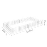 Gabionska povišena gredica od pocinčanog čelika 200x100x20 cm 151312