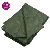 Cerada 180 g/m² 8 x 10 m zelena HDPE 151543