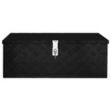 Kutija za pohranu crna 80 x 39 x 30 cm aluminijska 152253