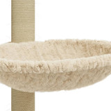 Penjalica za mačke sa stupom za grebanje od sisala krem 74 cm 171588