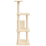 Penjalica za mačke sa stupovima za grebanje krem 119 cm 171518
