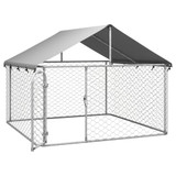 Vanjski kavez za pse s krovom 200 x 200 x 150 cm 171498 Vanjski kavez za pse s krovom 200 x 200 x 150 cm 171498