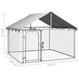 Vanjski kavez za pse s krovom 200 x 200 x 150 cm 171498 Vanjski kavez za pse s krovom 200 x 200 x 150 cm 171498